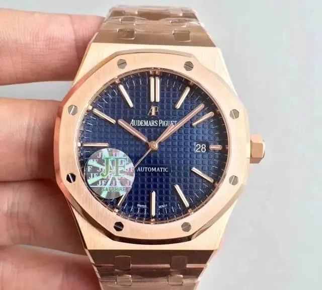 Audemars Piguet Royal Oak 15400OR.OO.1220OR.03 JF Factory 1:1 Best Edition Replica Watch Gold Strap